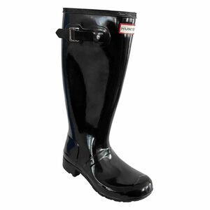 Hunter Tall Gloss Outdoor Chore Barn Equestrian Rain Boots Black 7